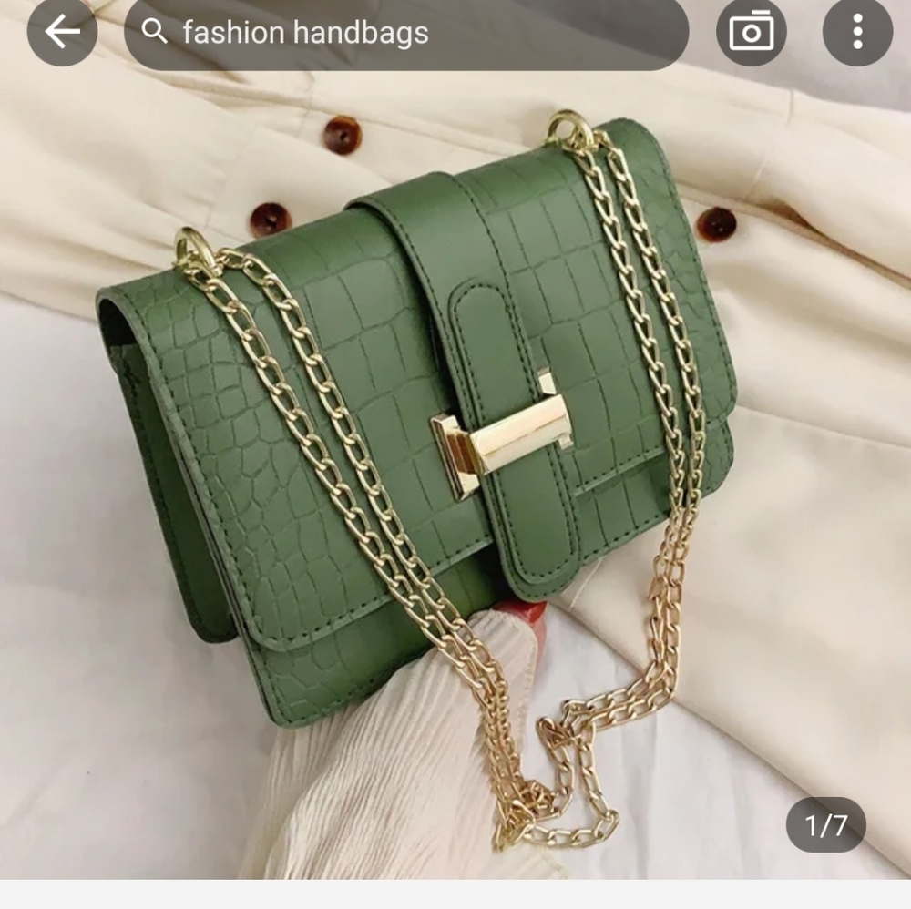 New Fashion Small Handbags Chain Shoulder Wide Strap Pu Leather Crossbody